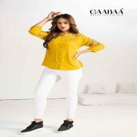 Gaabaa D.no 905 Wholesale Regular Wear Top With Embroidery Short Tops