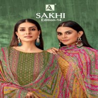 sakhi vol 14 by alok zam print tylish look pakistani dress materials with price