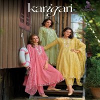 Poonam Karigari Wholesale Pure Cotton Jacquard Fabrics Readymade Suits