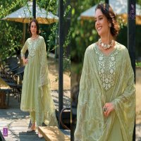 Poonam Karigari Wholesale Pure Cotton Jacquard Fabrics Readymade Suits