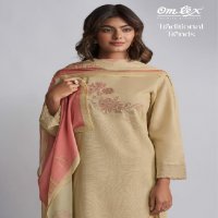 Omtex Traditional Trends Wholesale Linen Cotton With Work Salwar Suits