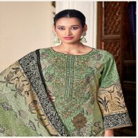 Alok Musafir Wholesale Pure Cambric Cotton With Embroidery Work Dress Material