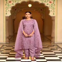 Bela Fashion Kerani Wholesale Orgenza Embroidery With Swarovski Work Straight Suits
