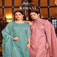 Bela Fashion Kerani Wholesale Orgenza Embroidery With Swarovski Work Straight Suits