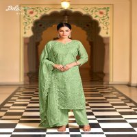 Bela Fashion Kerani Wholesale Orgenza Embroidery With Swarovski Work Straight Suits