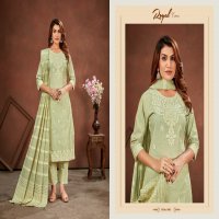 Poonam Cotton Candy Wholesale Linen Blend Cotton Readymade Suits