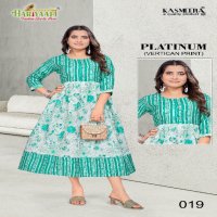 Hariyaali Platinum Wholesale Heavy Vertican Print With Flair Concept Kurtis Combo