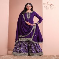 Twisha By Dani Creations Aanaya Vol-216 Wholesale Dola Jacquard Plazzo Designer Suits
