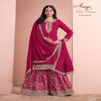 Twisha By Dani Creations Aanaya Vol-216 Wholesale Dola Jacquard Plazzo Designer Suits