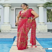 Vallabhi Aagya Wholesale Leaf Print With Foil Printed Ethnic Sarees