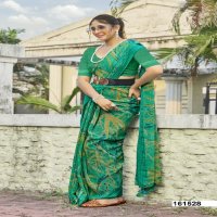 Vallabhi Aagya Wholesale Leaf Print With Foil Printed Ethnic Sarees