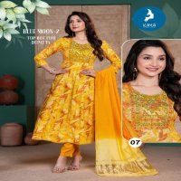 Kaya Blue Moon Vol-2 Wholesale Umbrella Cut Top With Pant And Dupatta