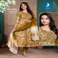 Kaya Blue Moon Vol-2 Wholesale Umbrella Cut Top With Pant And Dupatta