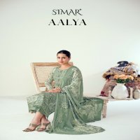 glossy Simar aalya cotton print elegant style unstitch 3pcs dress