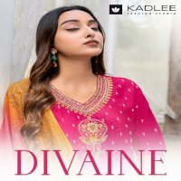 Kadlee Divaine Wholesale Vetican Foil Print Kurti With Pant And Dupatta