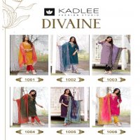 Kadlee Divaine Wholesale Vetican Foil Print Kurti With Pant And Dupatta