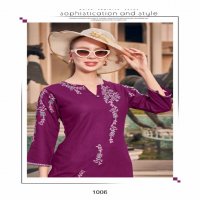 Rangmaya Farah Wholesale Kurti With Sliw Work Long Kurtis Catalog