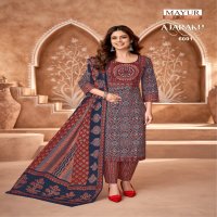 MAYUR CREATION AJARAKH VOL 6 COTTON THREAD WORK READYMADE 3PCS SET