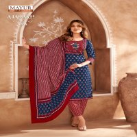 MAYUR CREATION AJARAKH VOL 6 COTTON THREAD WORK READYMADE 3PCS SET
