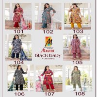 master black baby vertican print readymade fancy suit for ladies