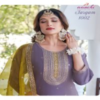 sargam by aanchi roman shimmer fully stitch elegant style 3pcs dress