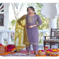 sargam by aanchi roman shimmer fully stitch elegant style 3pcs dress
