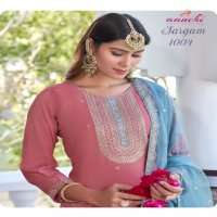 sargam by aanchi roman shimmer fully stitch elegant style 3pcs dress