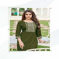 wooglee chitra rayon jacquard fully stitch casual long kurti