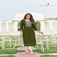 wooglee chitra rayon jacquard fully stitch casual long kurti