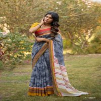 SR Sarees Darshana Wholesale Pure Linen With Designer Print Sarees