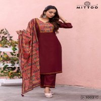 Mittoo Day Light Wholesale Modal Silk Kurti With Pant And Dupatta
