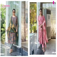 swaara vol 10 by poonam creation capsule foil fullstitch attractive 3pcs dress