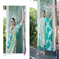 swaara vol 10 by poonam creation capsule foil fullstitch attractive 3pcs dress