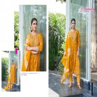 swaara vol 10 by poonam creation capsule foil fullstitch attractive 3pcs dress