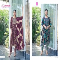 swaara vol 10 by poonam creation capsule foil fullstitch attractive 3pcs dress