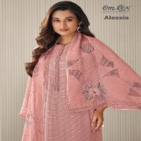 Omtex Alessia Wholesale Daisy Silk With Embroidery Work Salwar Suits