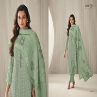 Omtex Alessia Wholesale Daisy Silk With Embroidery Work Salwar Suits
