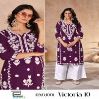 Blue Hills Victoria Vol-10 Wholesale 14 Kg Reyon Kurti With Plazzo