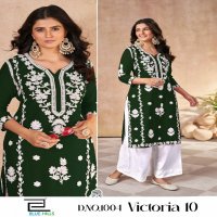 Blue Hills Victoria Vol-10 Wholesale 14 Kg Reyon Kurti With Plazzo