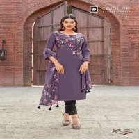 Kadlee Shivani Wholesale Viscose Weaving Kurti With Pant And Dupatta