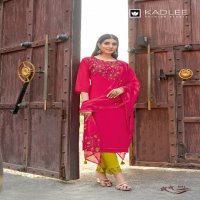 Kadlee Shivani Wholesale Viscose Weaving Kurti With Pant And Dupatta