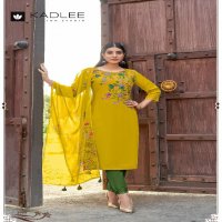 Kadlee Shivani Wholesale Viscose Weaving Kurti With Pant And Dupatta
