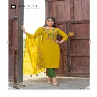 Kadlee Shivani Wholesale Viscose Weaving Kurti With Pant And Dupatta