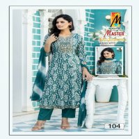Master Padmavati Wholesale Reyon Capsule Print Kurti With Pant And Dupatta