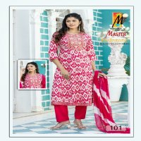 Master Padmavati Wholesale Reyon Capsule Print Kurti With Pant And Dupatta
