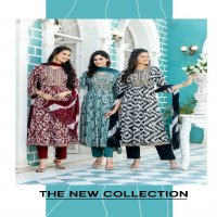 Master Padmavati Wholesale Reyon Capsule Print Kurti With Pant And Dupatta