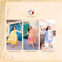 status vol 2 by anju fab kota checks fully stitch exclusive 3pcs dress