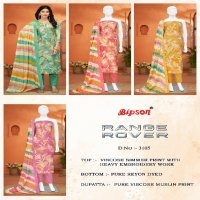 Bipson Range Rover D.no 3105 Wholesale VIscose Simmer With Ethnic Handwork Dress Material