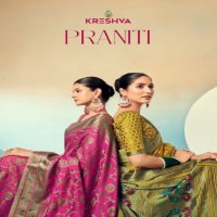 Kreshva Praniti Wholesale Georgette With Burnout With Soft Finish Party Wear Sarees