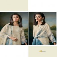 Ganga Aanvi Wholesale Cotton Linen Printed With Embroidery Salwar Suits